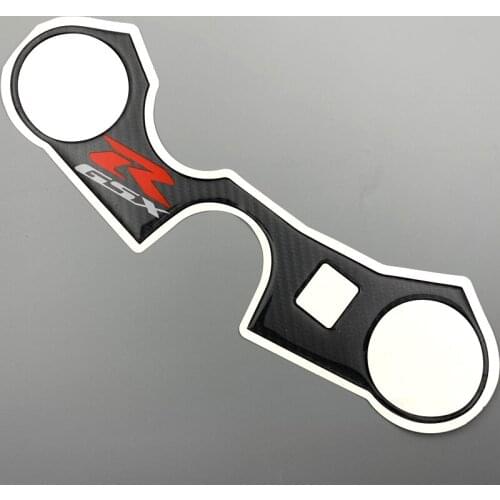 FASP Motorcycle Carbon Fiber Look Front Upper Clamp Sticker Decal For Suzuki GSXR600 GSXR750 K6 K8 2006-2010