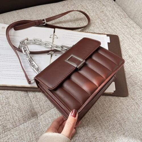 Quality Chain Shoulder Crossbody Bags For Women 2021 New Vintage Handbags Brand Design Ladies Messenger Bags Female Purses