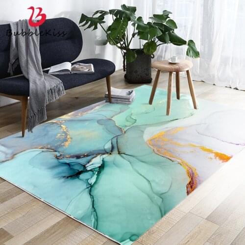 Bubble Kiss Nordic Style Abstract Ink Marble Green Carpet Home Bedroom Kids Room Decor Thickened Area Rug Bedside Soft Floor Mat