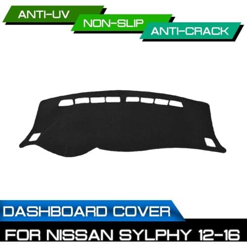 Car Dashboard Mat for Nissan Sylphy 2012 2013 2014 2015 2016 Anti-dirty Non-slip Dash Cover Mat UV Protection Shade