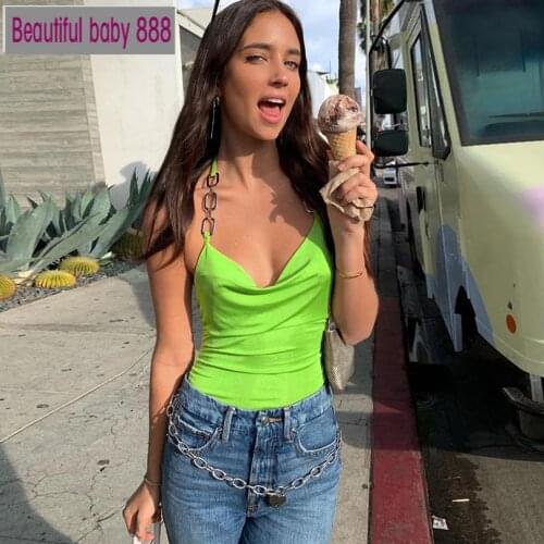 Meqeiss women sexy Sleeveless sling backless off shoulder stretch Slim Soft Solid color party 2021 spring summer new style