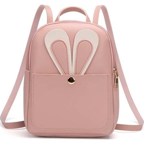 10PCS / LOT Mini Backpack Women Rabbit Ear Shoulder Bag Female Cute Small Crossbody Bag for Teenage Girls bag pack