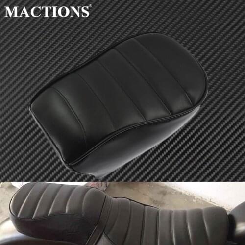 Motorcycle Leather Rear Passenger Pad Seat Cushion Pillion Black For Harley Sportster Iron 883 XL883N 2016 2017 2018 2019