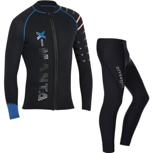 1pcs 3mm diving wetsuit jackets pants menslong sleeve diving suit Scuba Jump Surfing Snorkeling Wetsuits Dive&Sail brand new