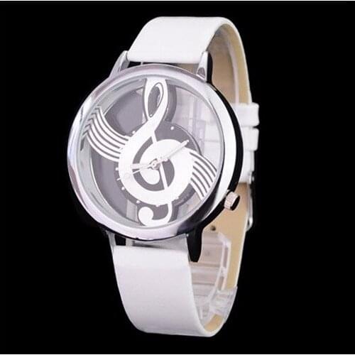 2021 top brand luxury new clock Fashionable Bolun Dots Hour Marks Leather Quartz Wrist Watches men with Music Symbol Patterned
