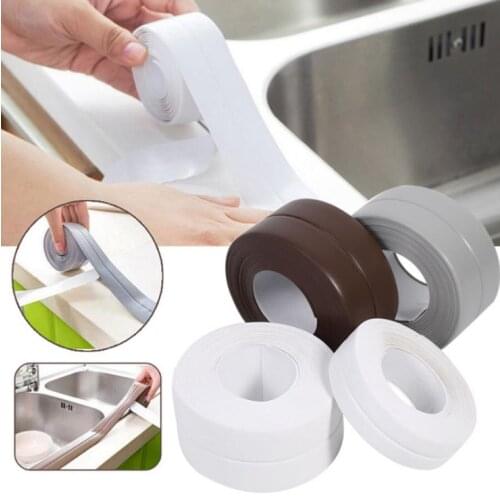 Wallpaper DIY Self Adhesive Kitchen Waterproof Mildew-proof Sealant Tape Wall Stickers Kitchen Bathroom Floor PVC Sealing Tape