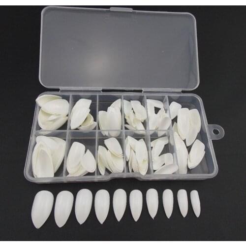 100Pcs Poly Nail Gel Full Cover Nail Forms Acrylic False Fake Nails Quick Building Mold Tips Dual Forms Nail Finger Extension