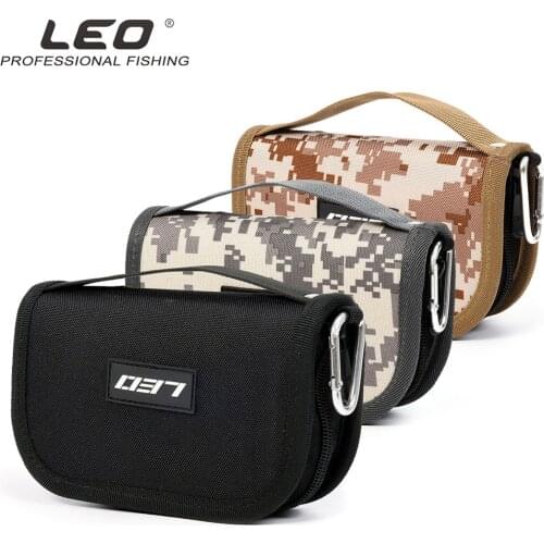 Leo 600D Oxford Fishing Bag Portable Fishing Hook Metal Sequin Lure Bait Pouch Fish Float Spoon Lure Bag Fly Fishing Tackle Bag