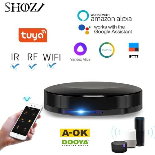 TUYA WIFI+IR+RF switch Remote Controller DOOYA AOK Automation compatible Works With SmartThings Yandex Alice Alexa GOOGLE