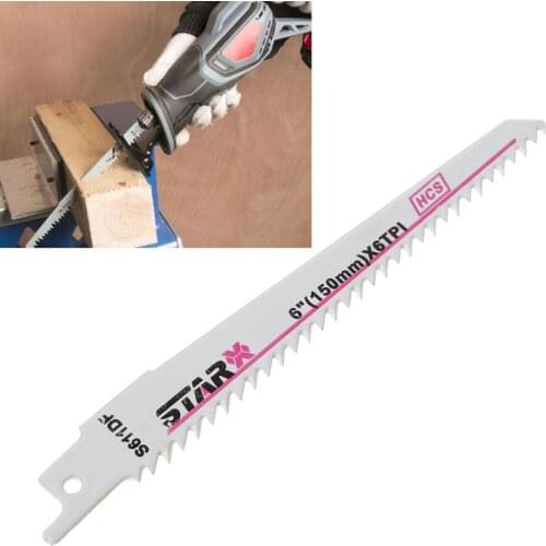 High Carbon Steel /Bi-Metal S611DF 150mm 6" Reciprocating Saw Blade Effective For Cutting Wood Woodworking