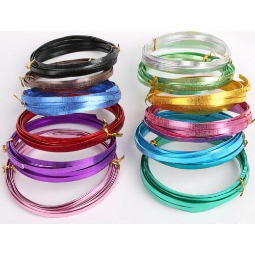 5mm width 1mm thickness) 3m/sheaf DIY jewelry Fitting Soft colored aluminum wire