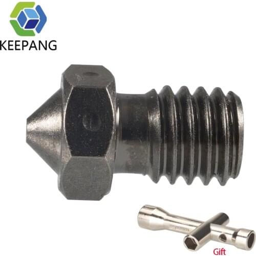 KeePang E3D Nozzle Super Hard Steel Mold Steel V5 V6 Corrosion-Resistant Extruder M6 Screw Threaded 1.75mm 3D Printer Nozzle