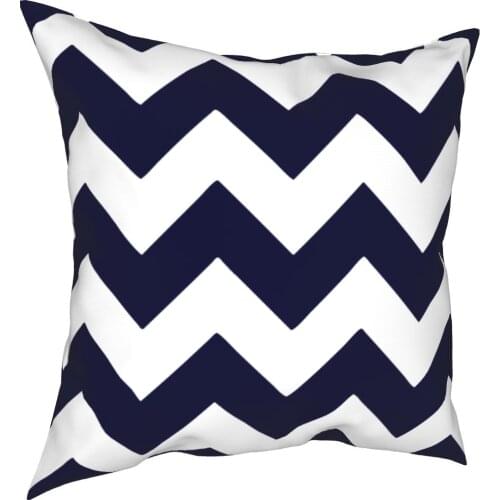 Navy Blue And White Pillowcase Printing Polyester Cushion Cover Decorations Pillow Case Cover Home Dropshipping 40*40cm
