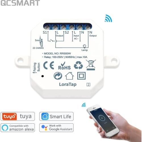 Tuya Smart Life WiFi Mini Relay Module Switch Controller Works with Google Home Alexa Voice Control App Timer Automation