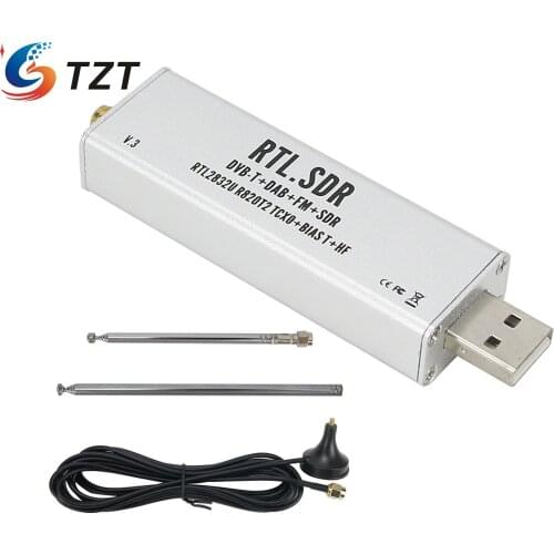 TZT 0.1MHz-1.7GHz TCXO Stable Full Band For RTL SDR Receiver Full Kit With /Without Antenna Aviation Band ADSB
