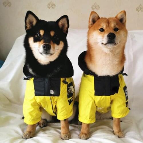 Puppy Windbreaker Rainproof Clothes Pet Coat Chihuahua Teddy Bulldog Ropa Puppy Raincoat Perros Dog Face Waterproof Dog Jacket