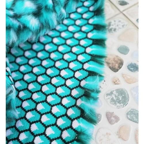 High quality Color jacquard rabbit faux fur fabric,170cmX45cm(half yard)/pcs