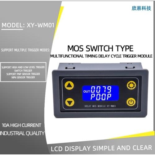 XY-WM01 Multi-Function Trigger Delay Cycle Timing MOS Tube Control Substitute Relay Module 5V 12V 24V UART Serial Communication