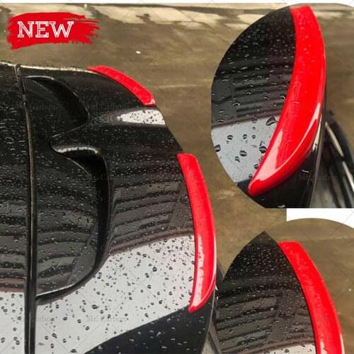 FOR MINI F55 F56 COOPER S JCW PRO CARBON FIBER/ABS REAR SPOILER EXTENSIONS 2PCS TUNING PART F55 F56 SMALL ROOF WING ADD RACING