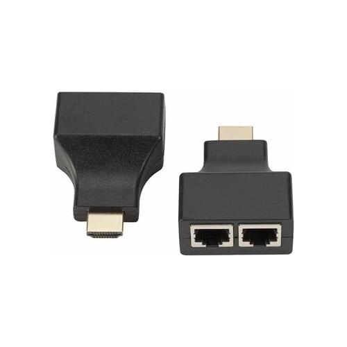 1 Pair HDMI Dual RJ45 CAT5E CAT6 UTP LAN Ethernet HDMI Extender Repeater Adapter 1080P For HDTV HDPC