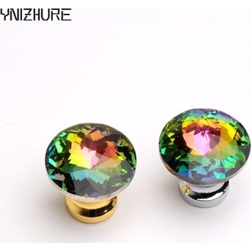 1pcs 30mm Top Quality Door Knobs Crystal Diamond Glass Shape Colorful Drawer Cupboard Wardrobe Cabinet Furniture Handle