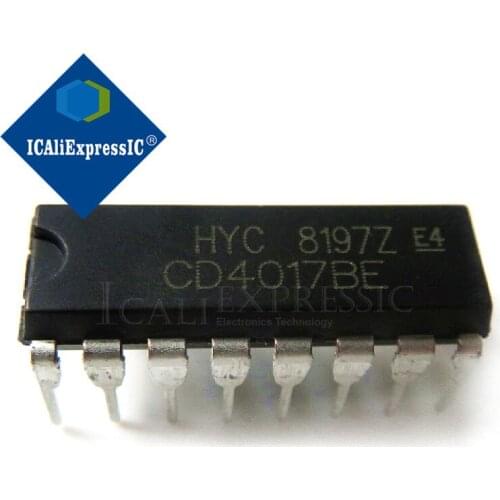 100PCS CD4017BE CD4017 DIP16 DIP CD4017B In Stock