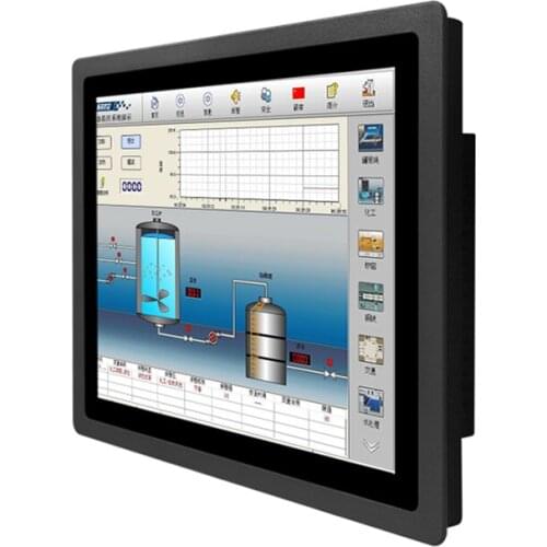 1000 nit Wall mount embedded 12 inch high brightness industrial IP65 HD USB lcd touchscreen slot monitor