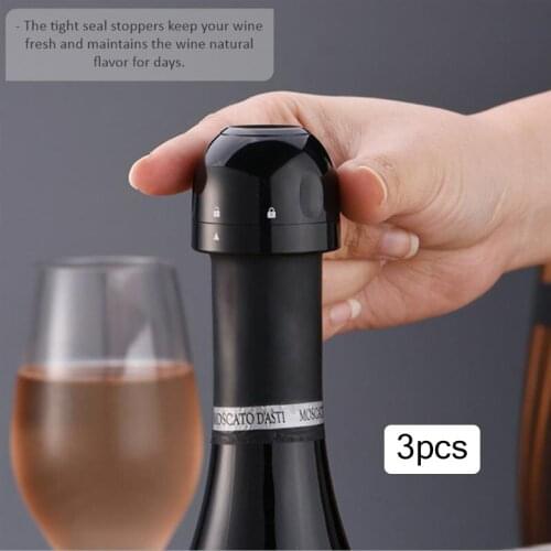 3 Pcs New Reusable Wine Beer Cover Bottle Cap Silicone Stopper Beverage For Home Bar Stopper Cover Barware Dropshipping
