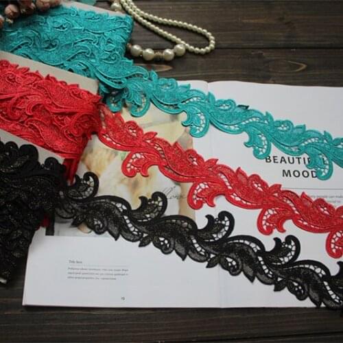 3yards/lot 6.5CM Wide High Quality DIY Lace Craft Water Soluble Embroidery Lace Trim,Venise Lace Trim