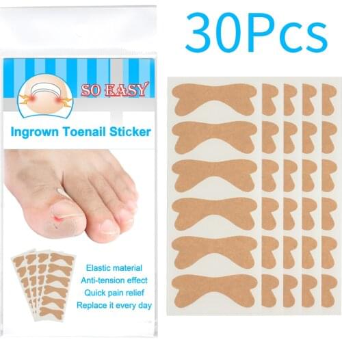 30pcs Ingrown Toenail Corrector Sticker Paronychia Recover Nail Care Toe Inlay Nail Corrector Nail Patch Correction Stickers