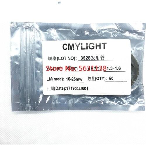 50PCS 3528 850NM (28-30mW) /940NM (18-20mW) SMD LED IR LEDs 20mA 1.3-1.5v 3.5*2.8*1.88mm Infrared emitting LED cree COB chip led