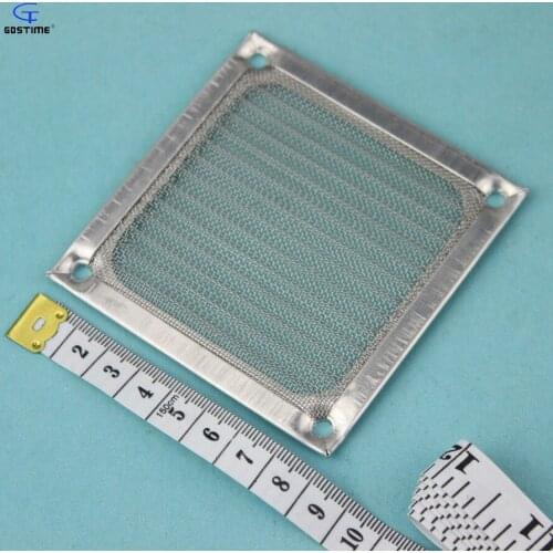 50 pcs Gdstime 8cm Silver Aluminum Computer 80mm Thick Dustproof Dust Filter DC AC Fan Strainer 80x80mm