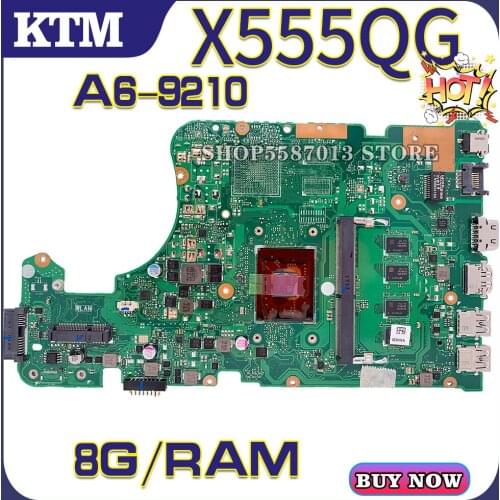 A555B for ASUS X555BP X555B A555Q X555QG X555Q laptop motherboard mainboard 100% test OK A6 cpu 8G/RAM