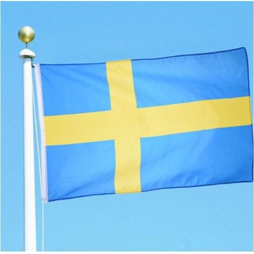 Free Shipping aerlxemrbrae flag 90*150cm Large Sweden Flag Polyester The Swedish National Banner Home Decor