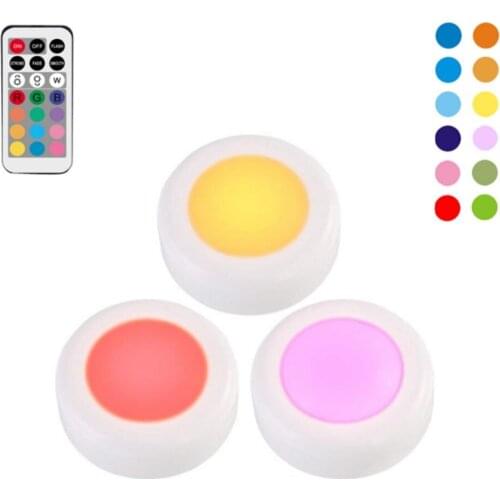 Light Wireless Remote Control Battery Operated Cabinet RGB LED Lights Night Lamp Dropshipping