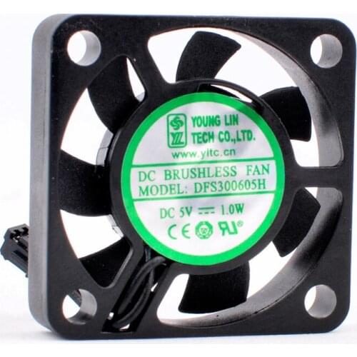 DFS300605H 3cm 30mm fan 30x30x6mm DC5V 1.0W 2 wires 6mm thickness ultra-thin micro cooling fan for projector