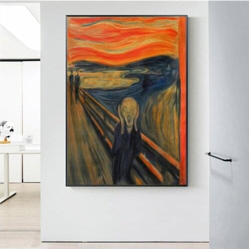 Edvard Munch The Scream Famous Canvas Art Paintings Reproductions Abstract Classical Scream Wall Posters Cuadros Home Decoration