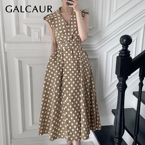 GALCAUR Summer Polka Dot Dresses