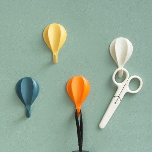 Creative and Powerful Load-bearing Balloon Hooks Perforated Wall-mounted Clothes Hanger Home Door Rear Key Storage Rack 8 Packs