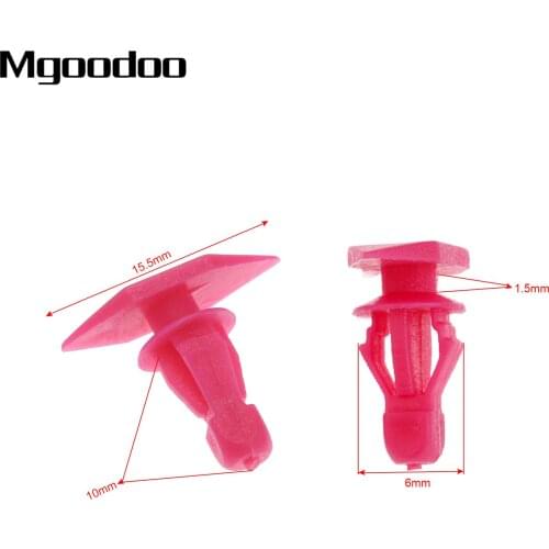 Mgoodoo 100Pcs Auto Fasteners Replace Weatherstrip Retainer Plastic Rivets Clip Pickup Truck For Nissan Car Styling