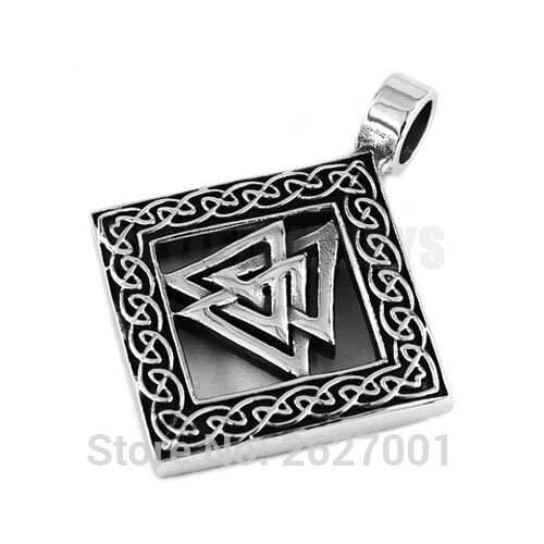 Norse Viking Mens Pendant Odin Symbol Stainless Steel Jewelry Celtic Knot Amulet Motor Biker Pendant Wholesale SWP0406B