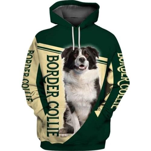 CLOOCL Border Collie Men Hoodies Pets Striped Design Men Clothing 3D Print Casual Sweatshirts Women Harajuku Pullovers