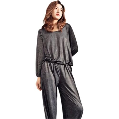 Yomrzl A815 New arrival spring and autumn womens pajama set sexy back sleep set sexy indoor clothes