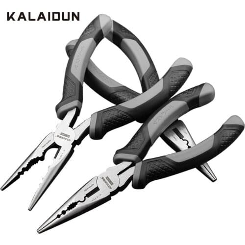 KALAIDUN Pliers Multitool Crimping Tool Wire Cable Cutter Crimper Crimp Fishing Long Nose Pliers Hand Tools For Electricians