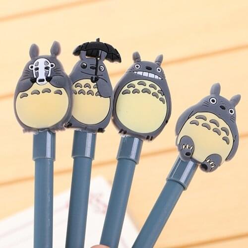 4Pcs 0.5mm kawaii cartoon totoro gel pen quality cute creative Ink pen School office supplies