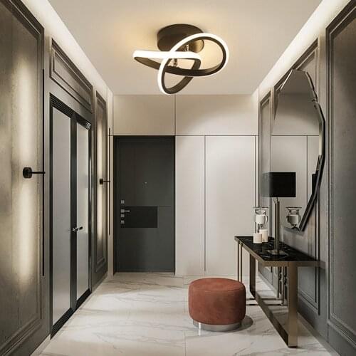 Modern LED Ceiling Light Black&White Chandelier Lamp For Bedroom Dining room Kitchen Small Aisle Corridor Light Metal Luminaires