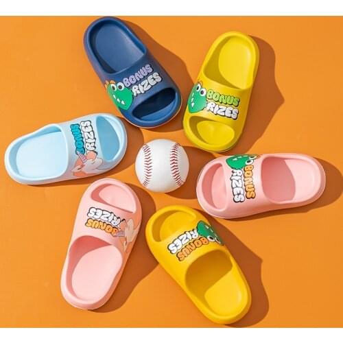 Slippers for Boys Dinosaur Toddler Slides Animal Prints Cartoon Bathrooom Indoor Slippers Girls Eva Comfy Cute New Summer 2021