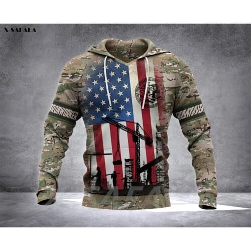 IRONWORKER Is Hero Of World Jobs 3D Printed Hoodie Man Female Zipper Pullover Sweatshirt Hooded Jersey Streetwear Tracksuits