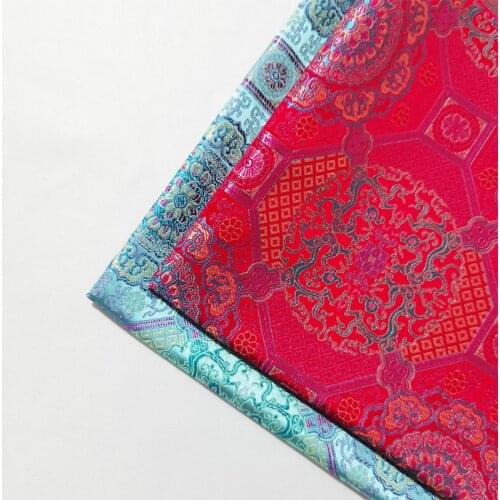 Brocade jacquard clothing fabrics for sewing cheongsam dresses of DIY damask needlework meterial