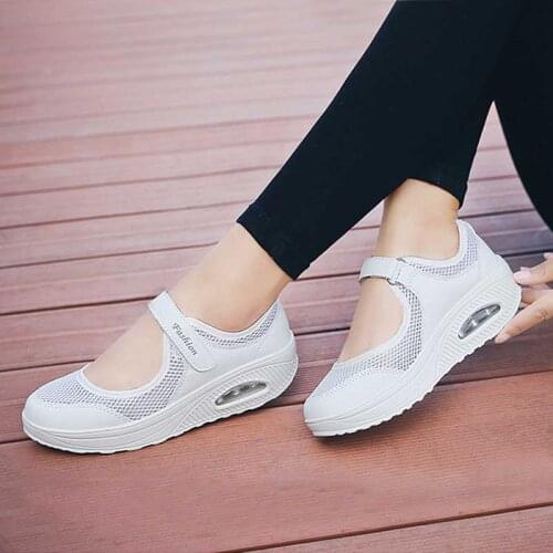 Large Size 35-42 Shoes Woman 2019 Spring Summer Shoes Women Breathable Mesh Shoe Casual Shoe Ladies Black White